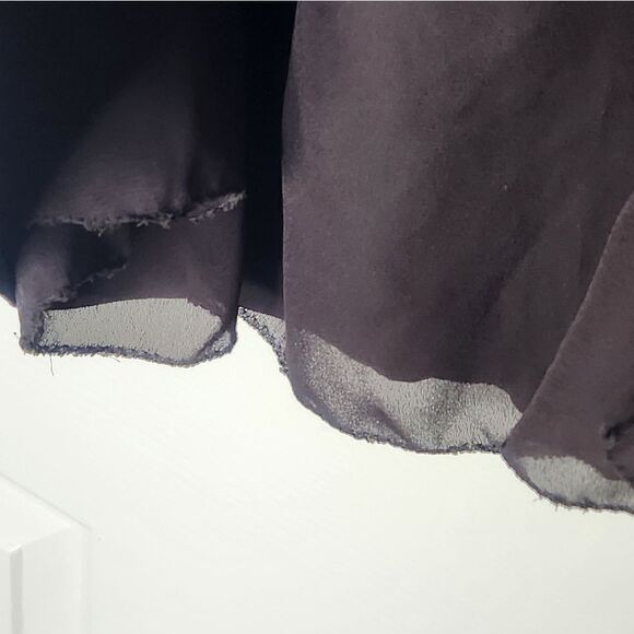 Jones New York 16 Brown SILK LINEN Embroidered Pockets Slvless Women Mini Dress - Picture 6 of 9